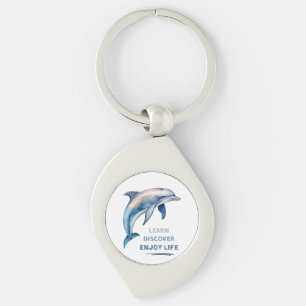 Learn Discover Enjoy Life Metal Keychain