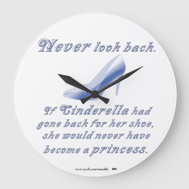 Learn from Cinderella's Shoe Large Clock (Front)