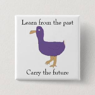 "Learn from the past / Carry the future" pin