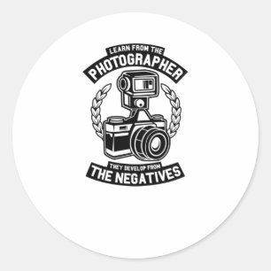 Learn from the Photographer Classic Round Sticker