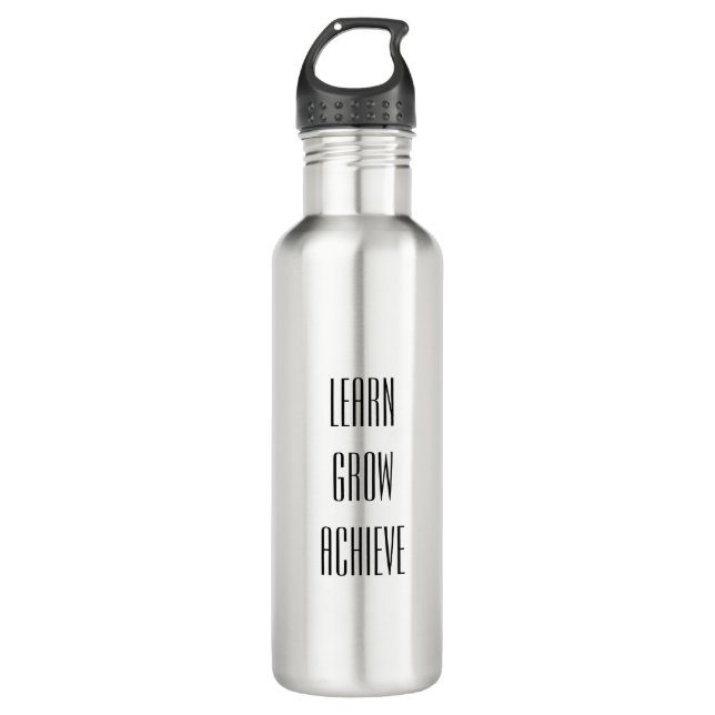 Learn, Grow, Achieve Simple Recipe for Success 710 Ml Water Bottle (Front)