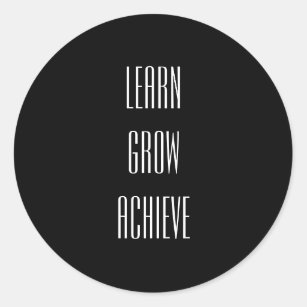 Learn, Grow, Achieve Simple Recipe for Success Classic Round Sticker