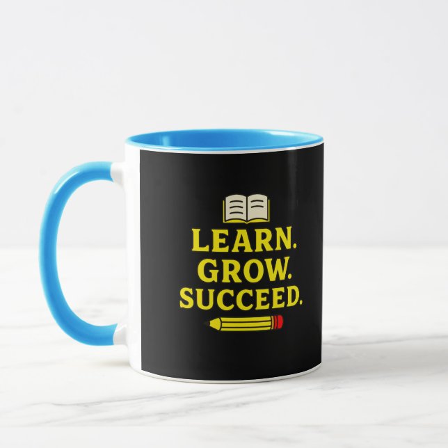 Learn. Grow. Succeed. Motivational Mug (Left)