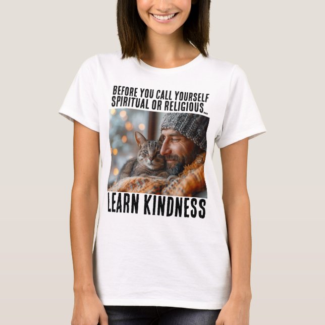 LEARN KINDNESS CAT T-Shirt T-SHIRTS (Front)