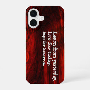 "Learn, live, hope" Inspirational Quote iPhone 16 Case