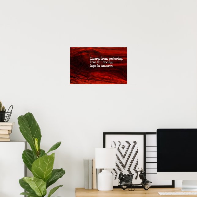 "Learn, live, hope" Inspirational Quote Poster (Home Office)