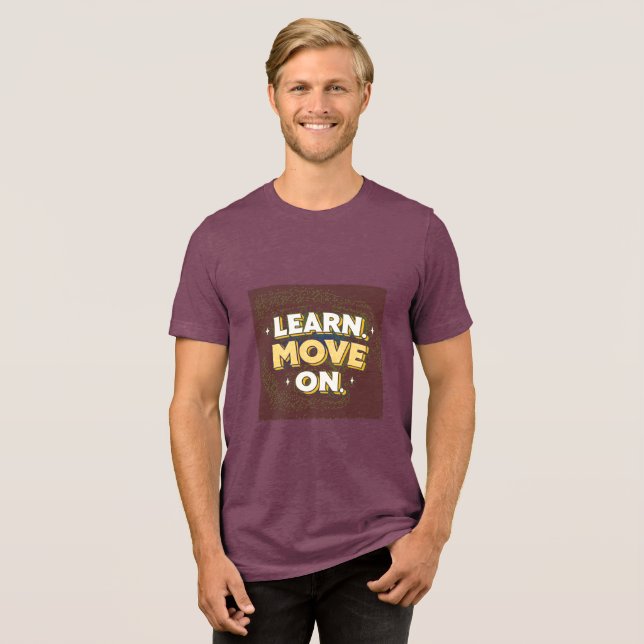 Learn Move On | Luxury Growth T-Shirt | Minimal Mo Tri-Blend Shirt (Front Full)