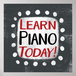 Learn Piano Today Poster Wall Art
