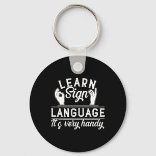 Learn Sign Language Asl Teacher Deaf Awareness Key Ring