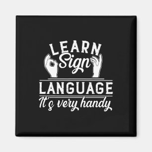 Learn Sign Language ASL Teacher Deaf Awareness  Magnet