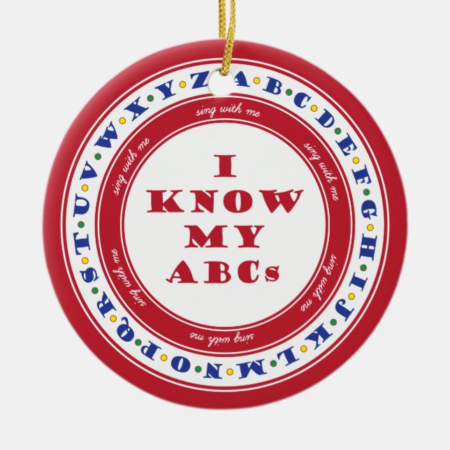 Learn the Alphabet Ornament (Front)