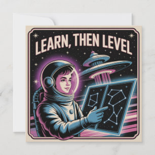 Learn, Then Level Card