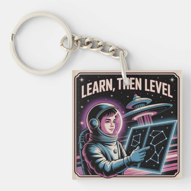 Learn, Then Level Key Ring (Front)