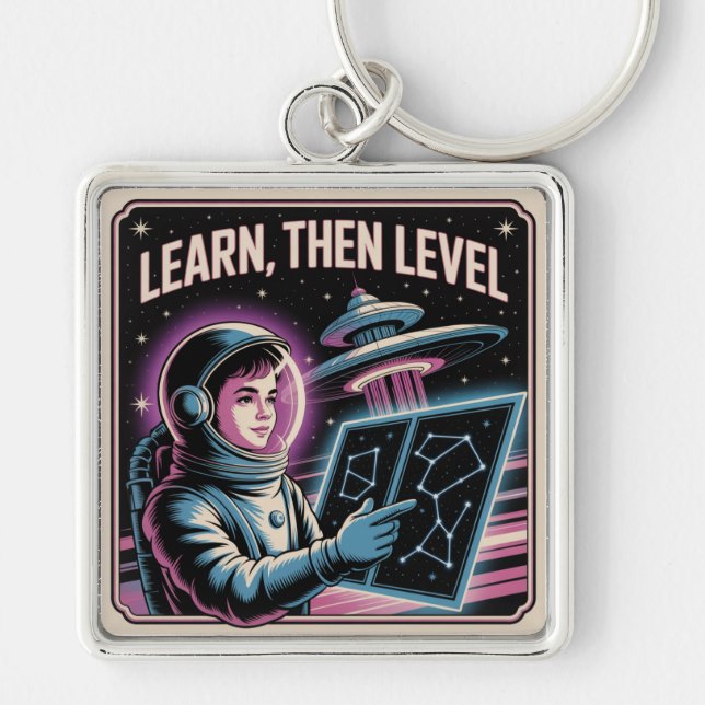 Learn, Then Level Key Ring (Front)
