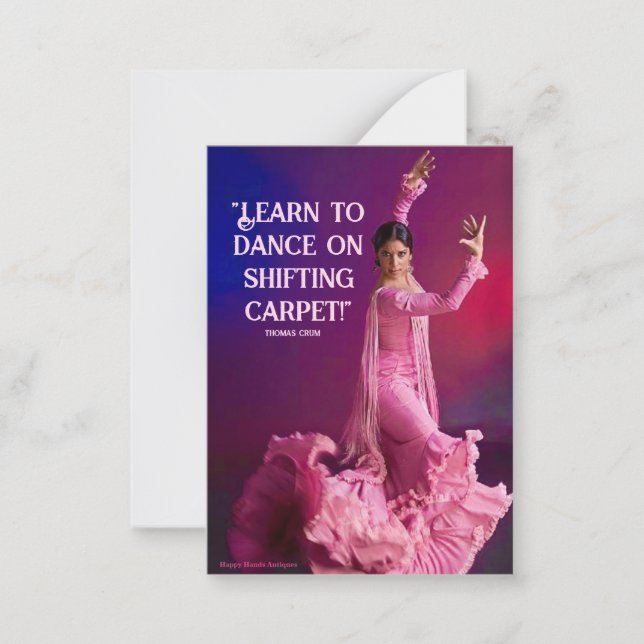 Learn to Dance on Shifting Carpet Card (Front)