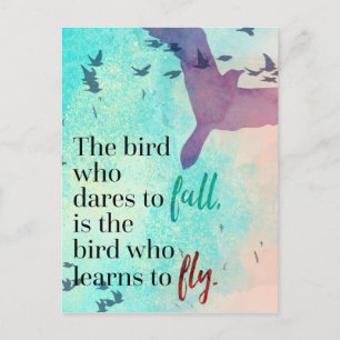 Learn To Fly Quote Postcard