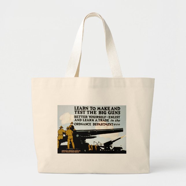 Learn to Make and test the Big Guns! Large Tote Bag (Front)