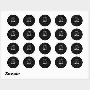 Learn to play Ukulele Classic Round Sticker