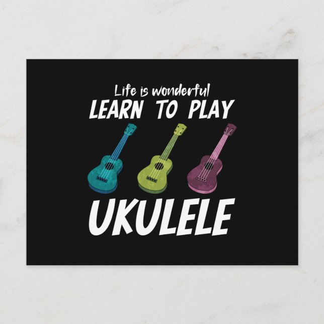 Learn to play Ukulele Holiday Postcard (Front)