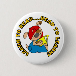 Learn to Read, Read to Learn 6 Cm Round Badge