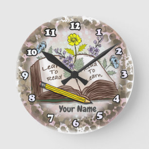 Learn To Read Round Clock
