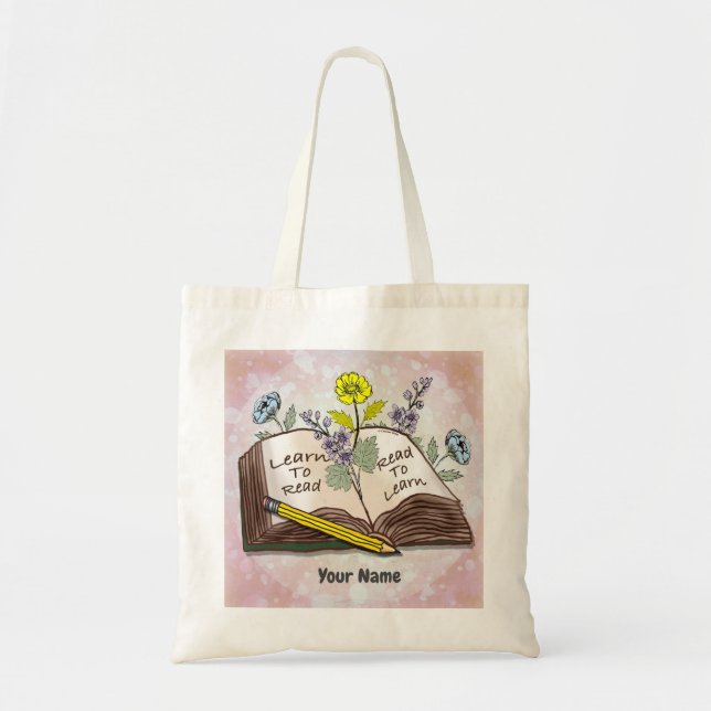 Learn To Read Tote Bag (Front)
