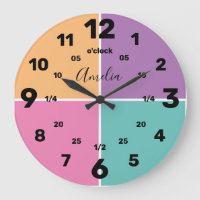 Learn To Tell The Time | Personalised | Name Large