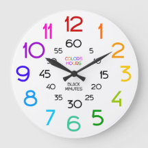 Learn to Tell Time Classroom Wall Clock for Kids