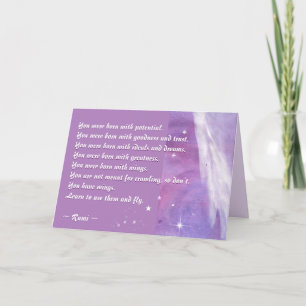 Learn to use your Wings (Rumi Quote) Card