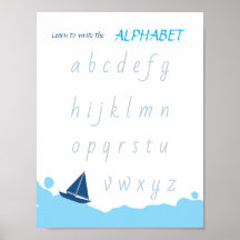 Learn to Write the Alphabet Poster for Kids