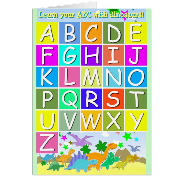 Learn Your ABC With Dinosaurs Letters A-Z Alphabet (Front)