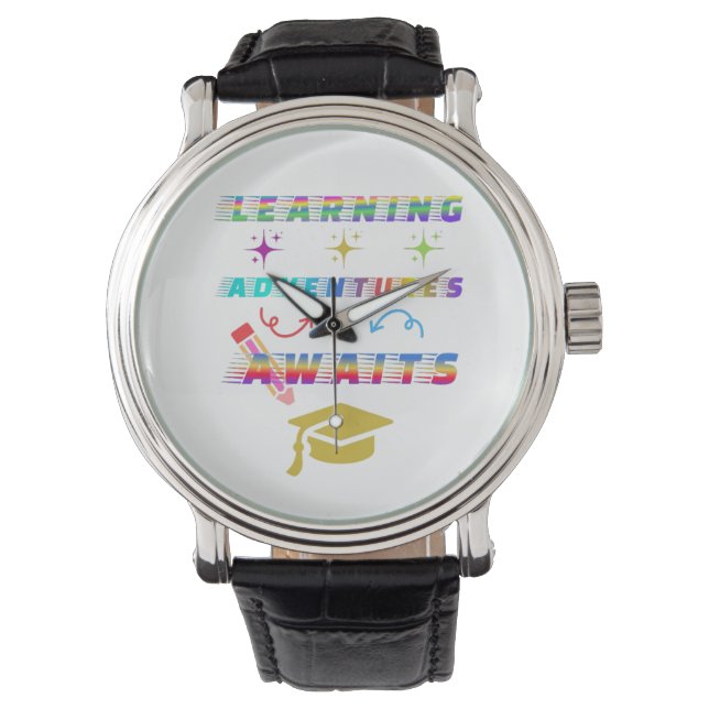 Learning Adventure Awaits, first School Day Watch (Front)