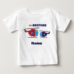 Learning Candy Lil Brother Helicopter Personalised Baby T-Shirt
