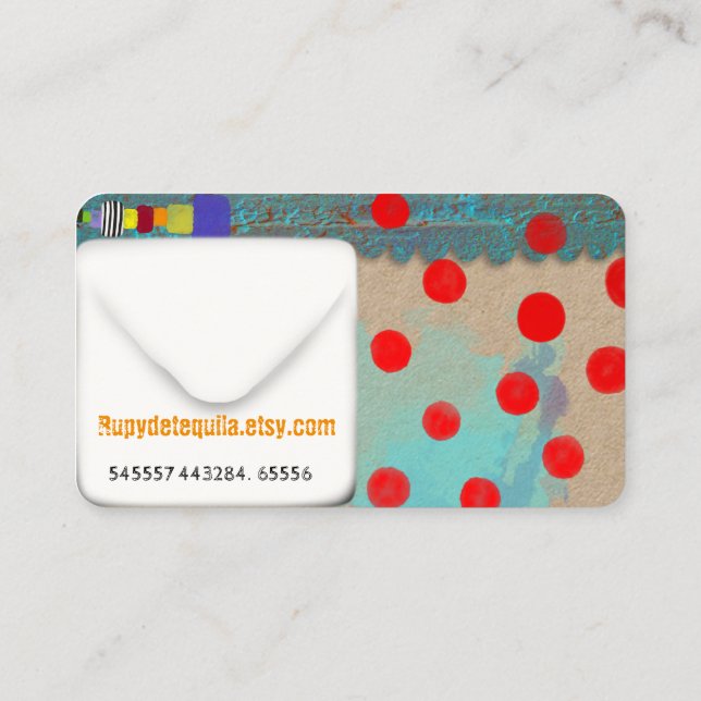 Learning childcare colourful cute business card (Back)