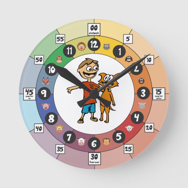 Learning Clock for Young Children: Sagan and Loki (Front)
