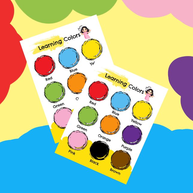 Learning colours educational poster (Creator Uploaded)