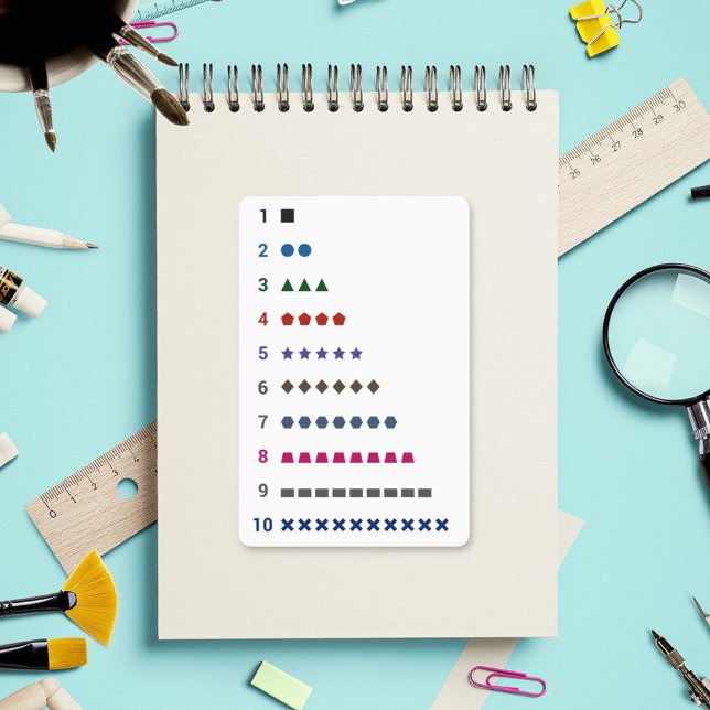 Learning Count to 10 with geometric shapes Sticker (Learning Count to 10 with geometric shapes Sticker)
