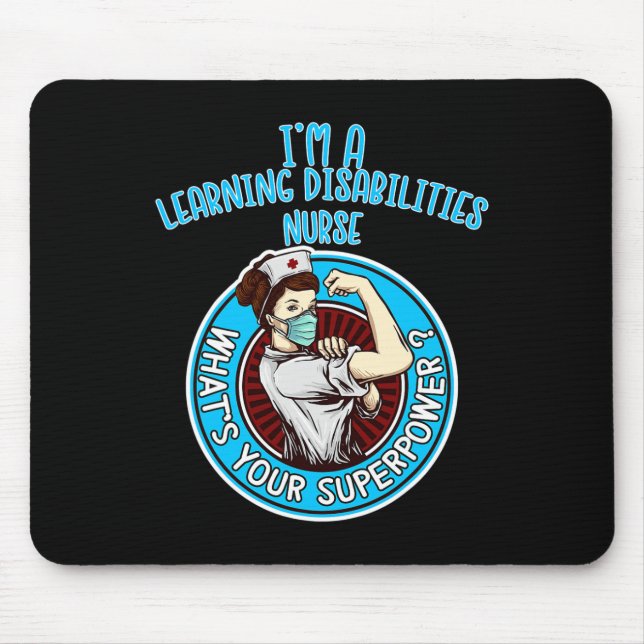 Learning Disabilities Nurse  For Women Nursing App Mouse Pad (Front)
