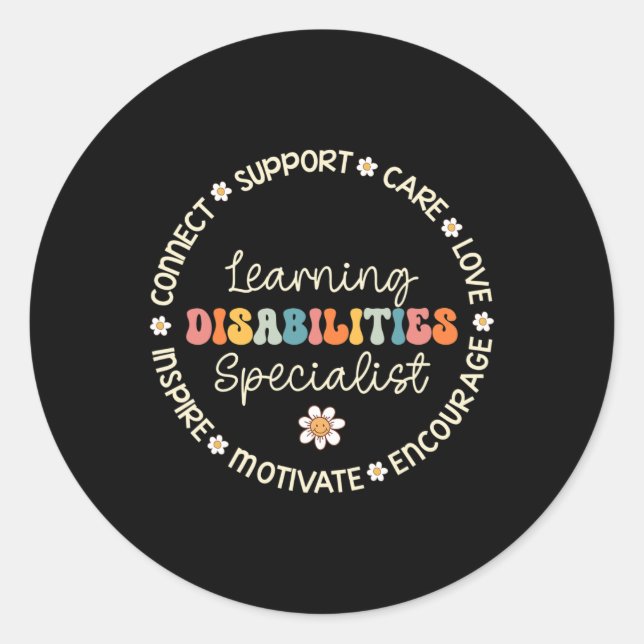 Learning Disabilities Specialist Appreciation Back Classic Round Sticker (Front)