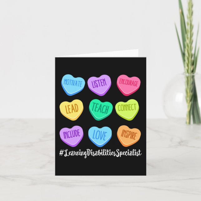 Learning Disabilities Specialist Teacher Valentine Card (Front)