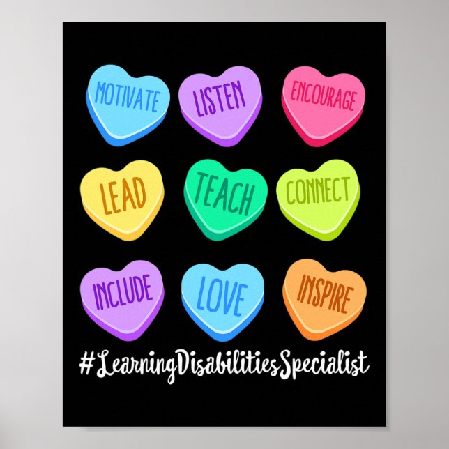 Learning Disabilities Specialist Teacher Valentine Poster (Front)