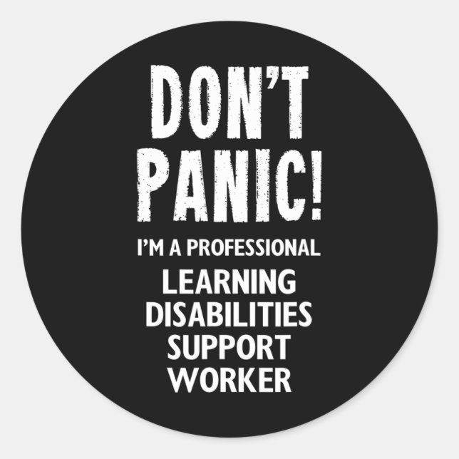 Learning Disabilities Support Worker  Classic Round Sticker (Front)