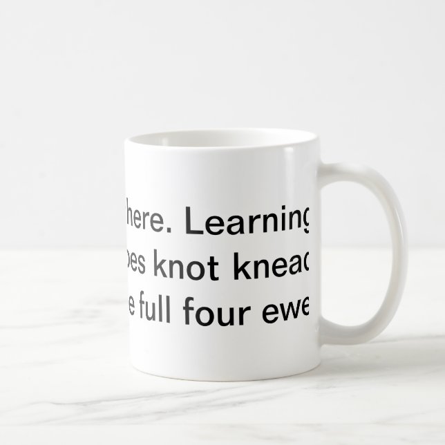 Learning Homophones Mug (Right)