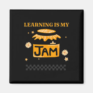 Learning Is My Jam Teacher Student Book Lover Back Magnet