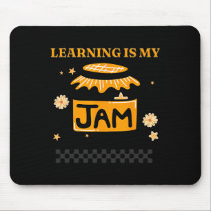 Learning Is My Jam Teacher Student Book Lover Back Mouse Pad
