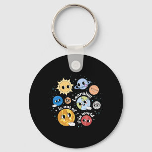 Learning Is Out Of This World Happy First Day Back Key Ring