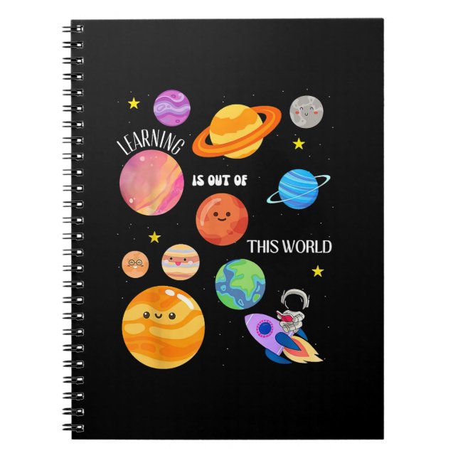 Learning Is Out Of This World Outer Space Science  Notebook (Front)