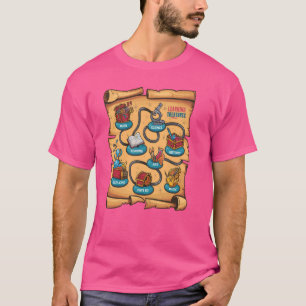 Learning Map Design Back to School Kids and Teache T-Shirt