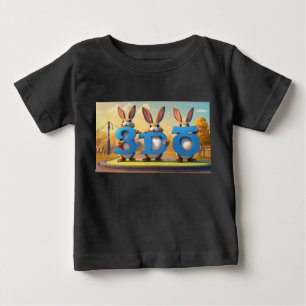 Learning Number Three with Bunnies Baby T-Shirt