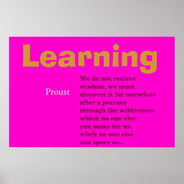 Learning Poster (Front)
